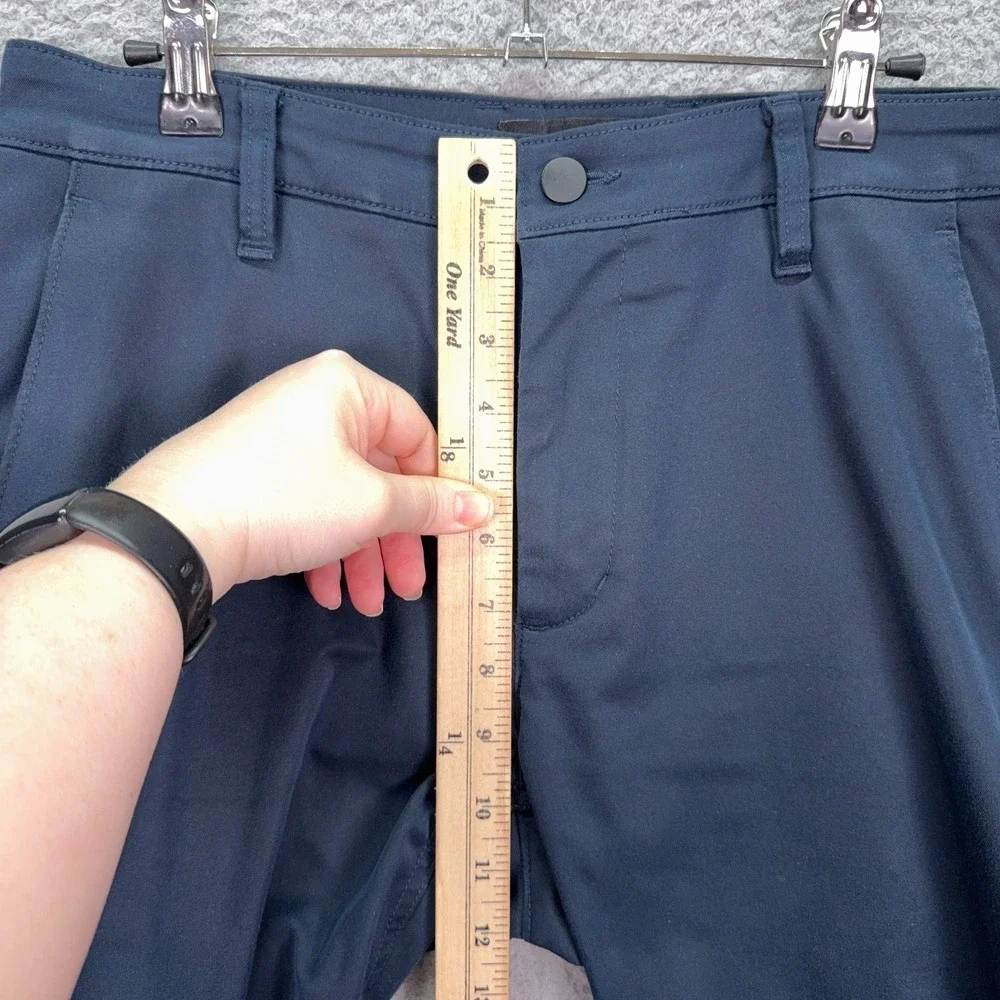 Proof Pants Mens 31 Navy Blue Performance Slim Chino Golf Office Business Work